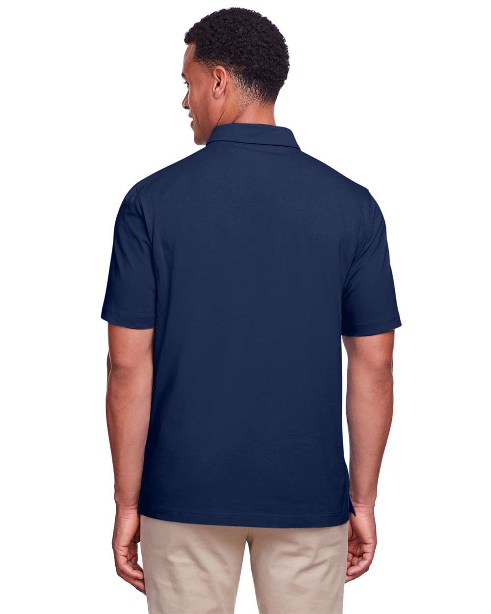 Men's Lakeshore Stretch Cotton Performance Polo - OnModelBack - B960E1653 - Navy