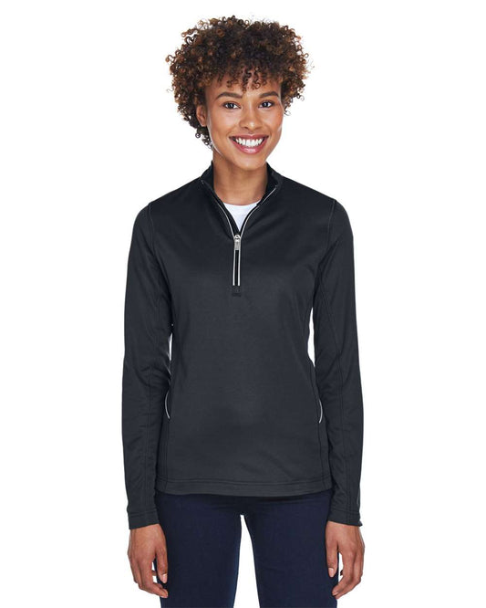 Women's Cool & Dry Sport Quarter-Zip Pullover - OnModelFront - B889E1503 - Black