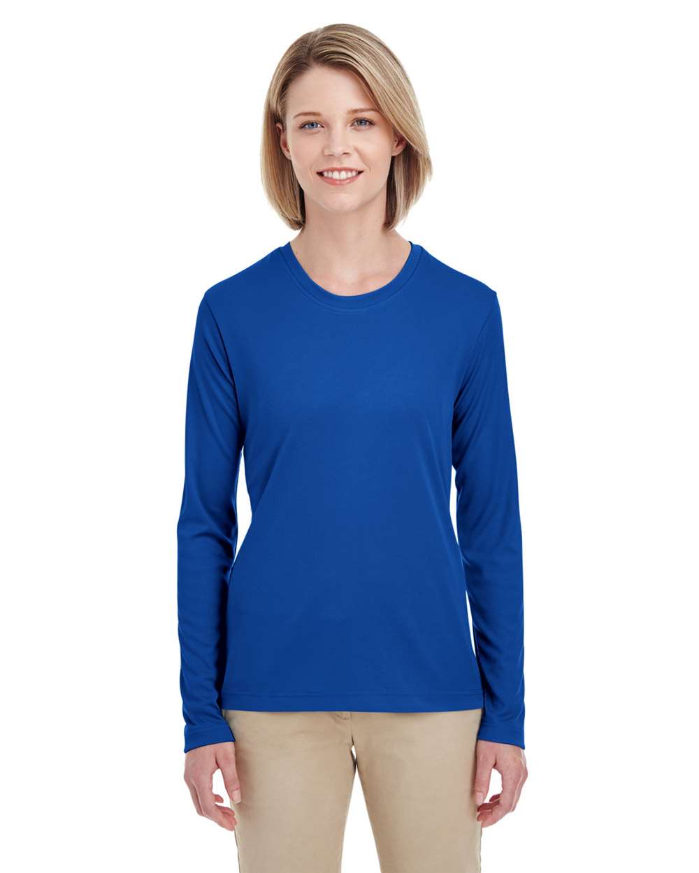 Women's Cool & Dry Performance Long Sleeve Top - OnModelFront - B936E1753 - Royal