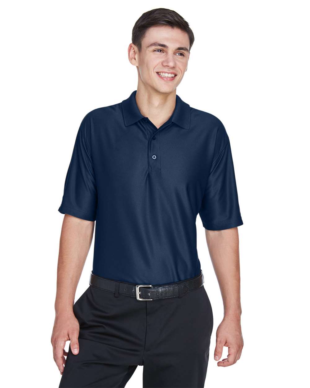 Men's Cool & Dry Elite Performance Polo - OnModelFront - B905E1653 - Navy