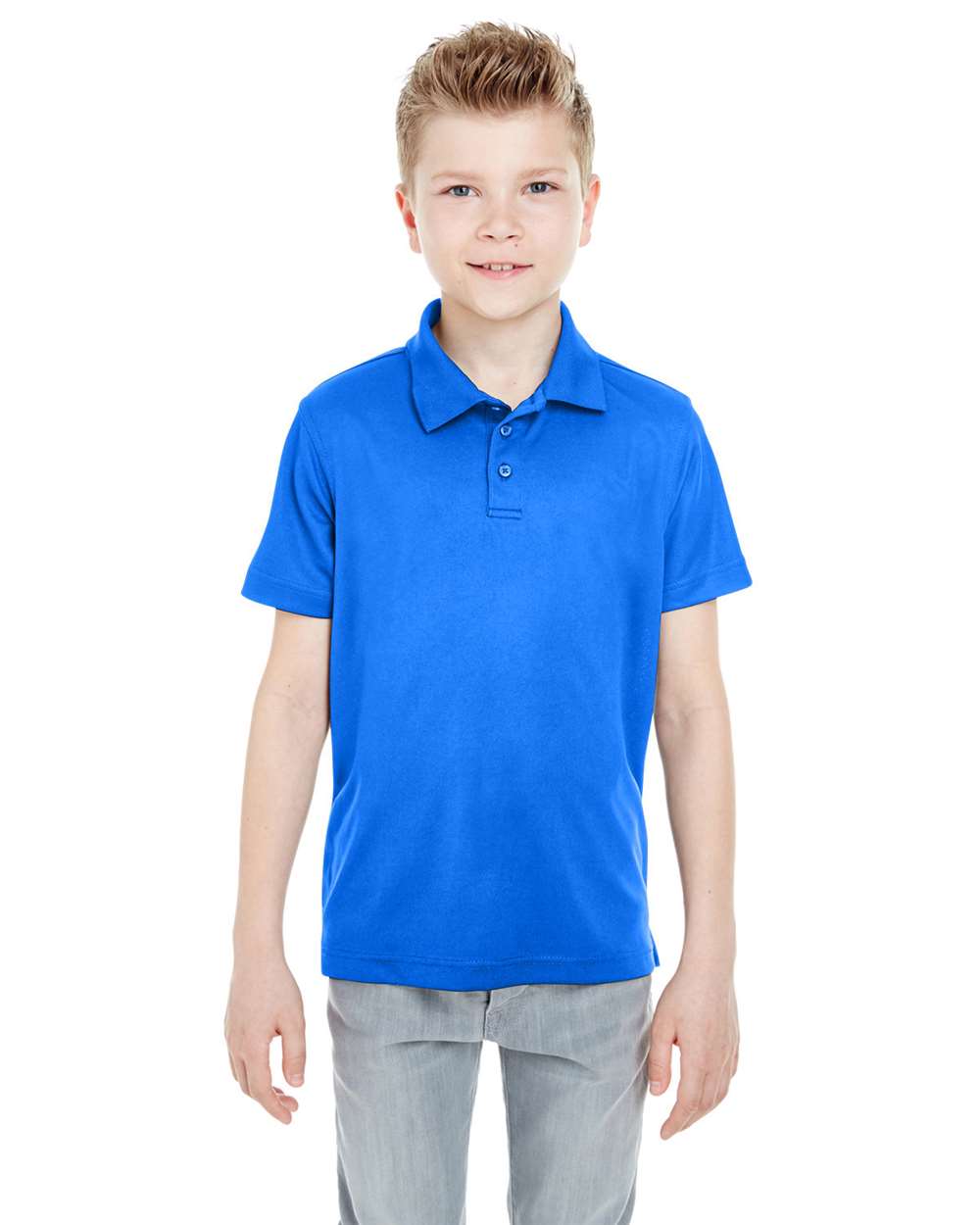 Youth Cool & Dry Mesh Piqué Polo - OnModelFront - B887E1753 - Royal
