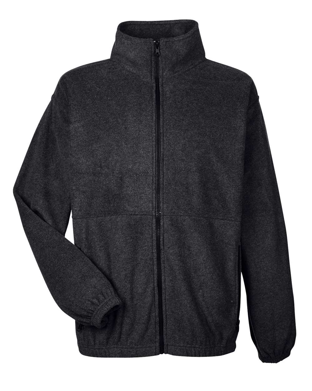 Men's Iceberg Fleece Full-Zip Jacket - Front - B918E1503 - Black