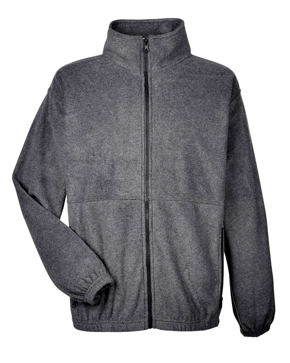 Men's Iceberg Fleece Full-Zip Jacket - Front - B918E1623 - Charcoal