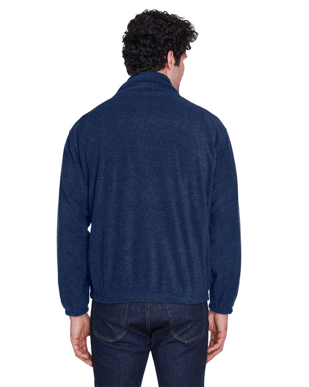 Men's Iceberg Fleece Full-Zip Jacket - OnModelBack - B918E1653 - Navy