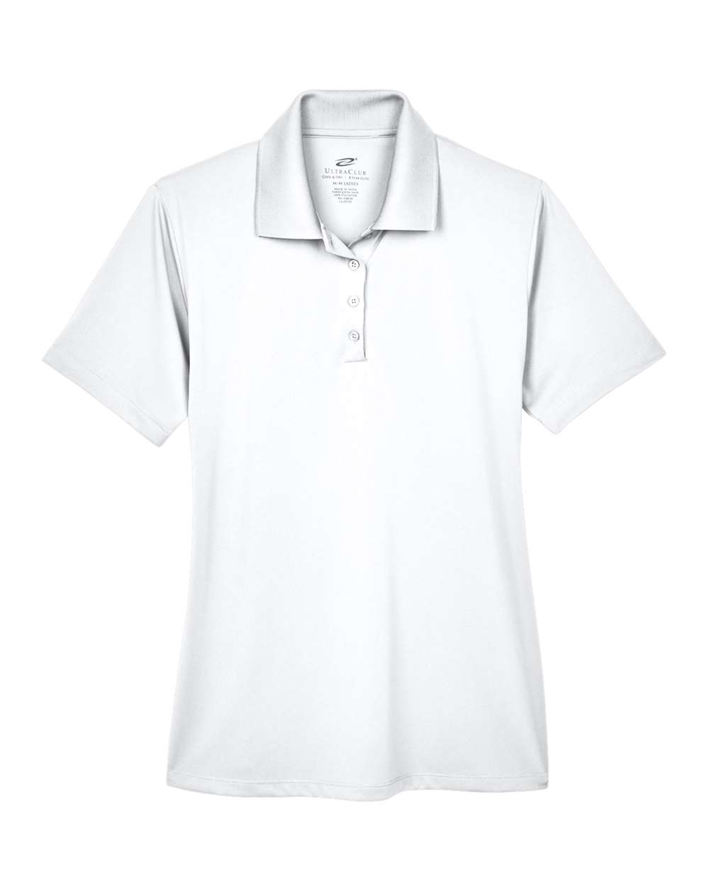 Women's Cool & Dry 8-Star Elite Performance Interlock Polo - Front - B929E1003 - White