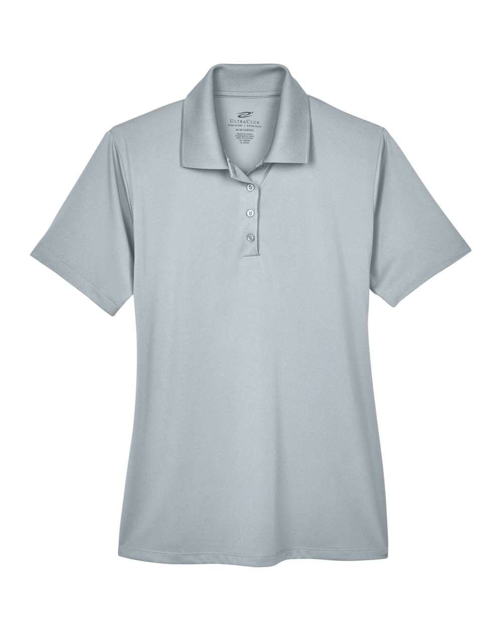 Women's Cool & Dry 8-Star Elite Performance Interlock Polo - Front - B929E1353 - Silver