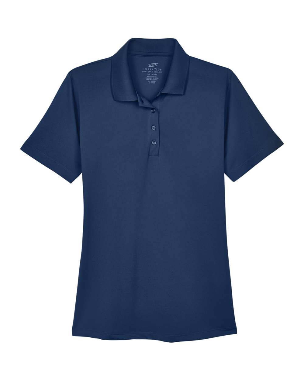 Women's Cool & Dry 8-Star Elite Performance Interlock Polo - Front - B929E1653 - Navy