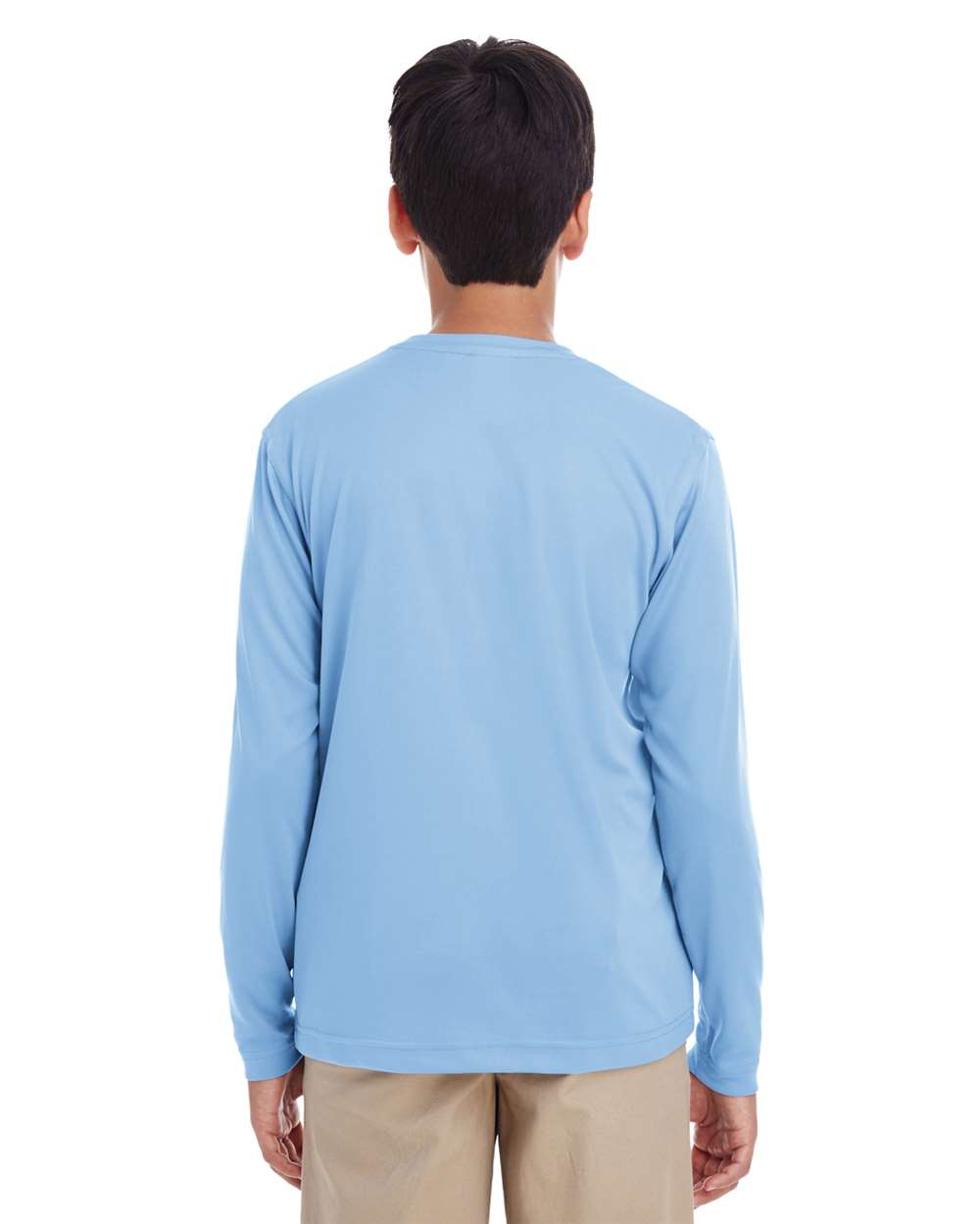 Youth Cool & Dry Performance Long Sleeve Top - OnModelBack - B937E1262 - Columbia Blue