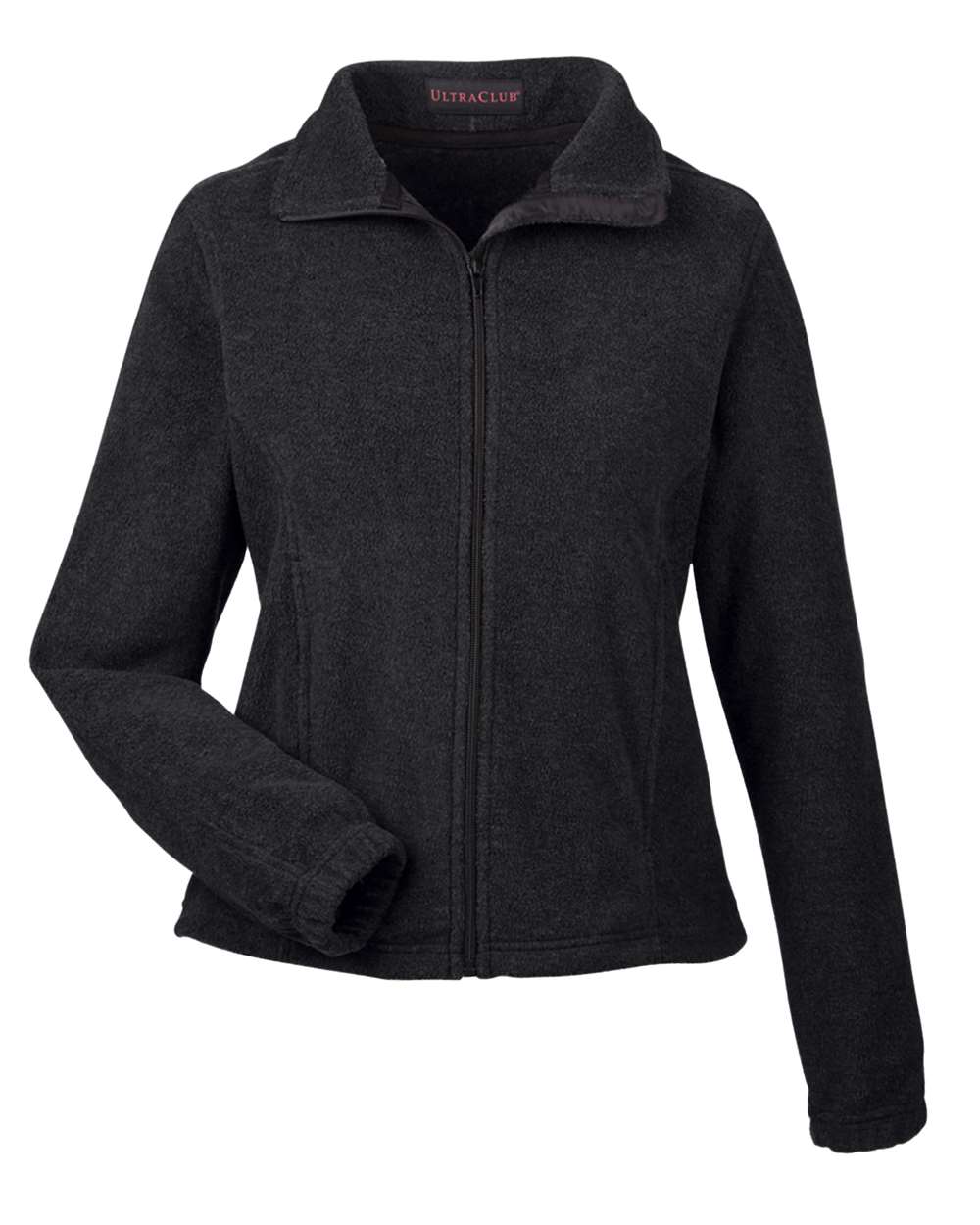 Women's Iceberg Fleece Full-Zip Jacket - Front - B916E1503 - Black