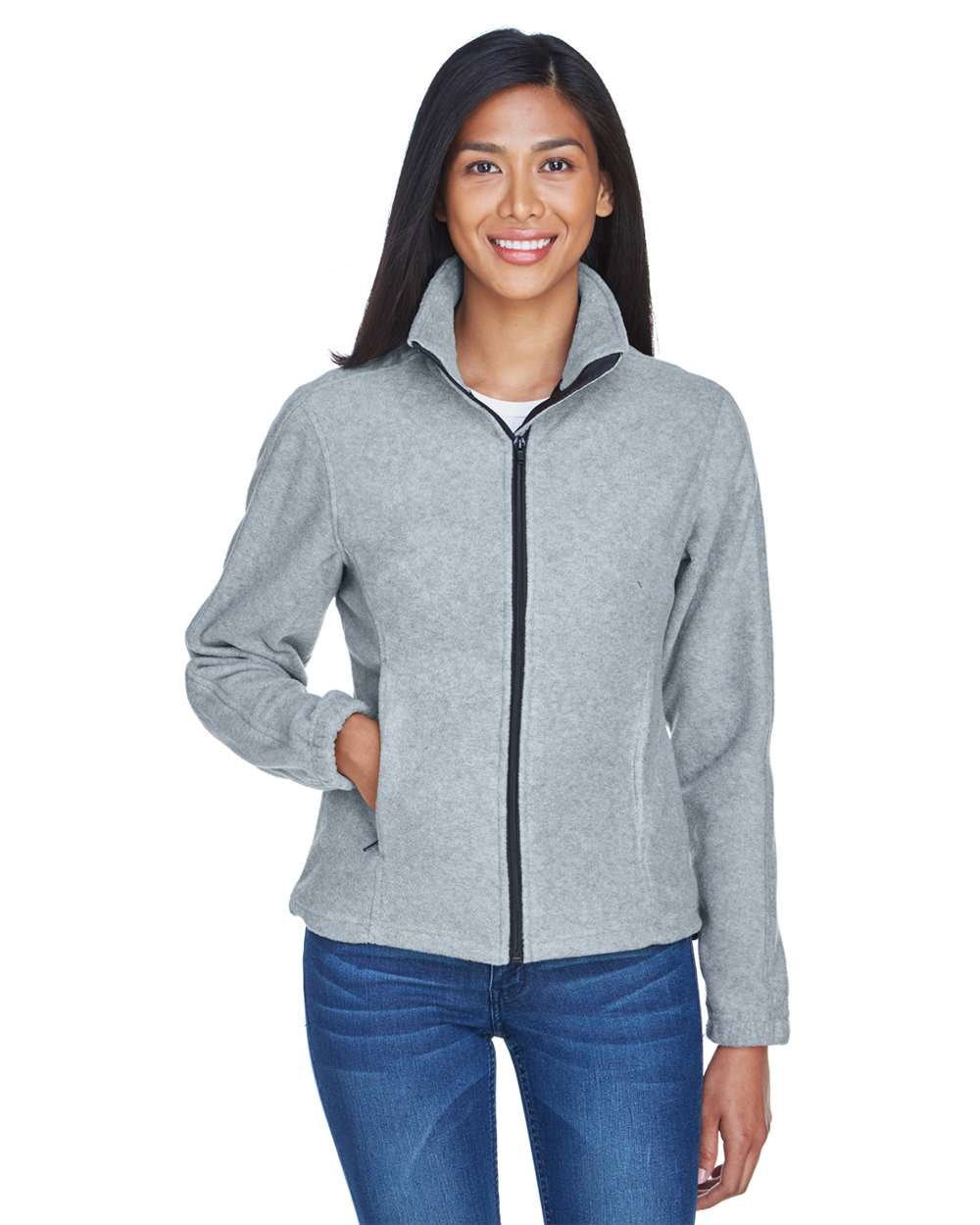 Women's Iceberg Fleece Full-Zip Jacket - OnModelFront - B916E1593 - Grey Heather