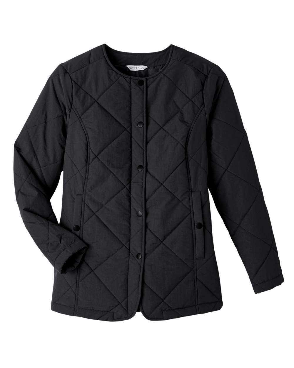Women's Dawson Quilted Hacking Jacket - Front - B966E1502 - Black