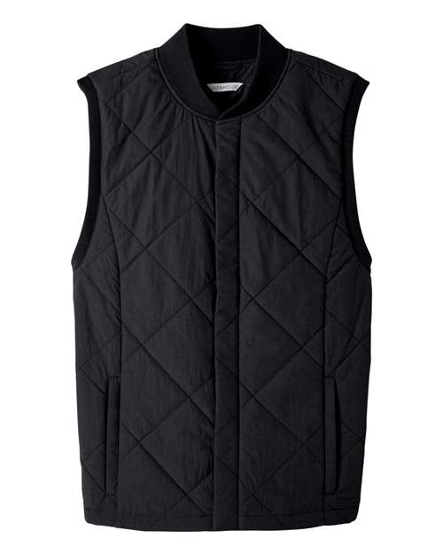 Men's Dawson Quilted Hacking Vest - Front - B967E1503 - Black