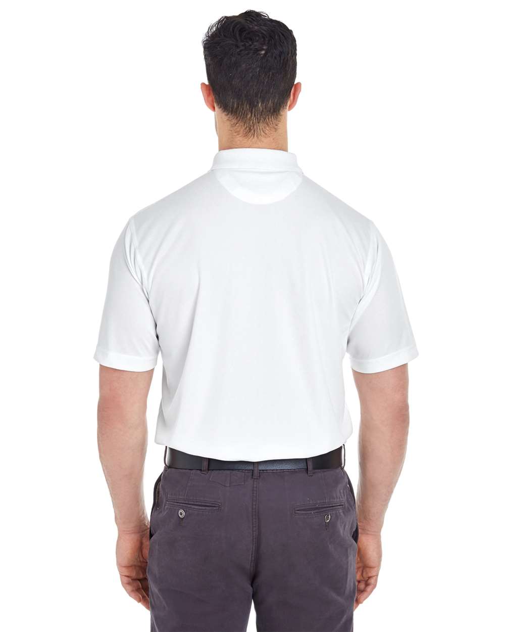 Men's Tall Cool & Dry Mesh Piqué Polo - OnModelBack - B886E1006 - White