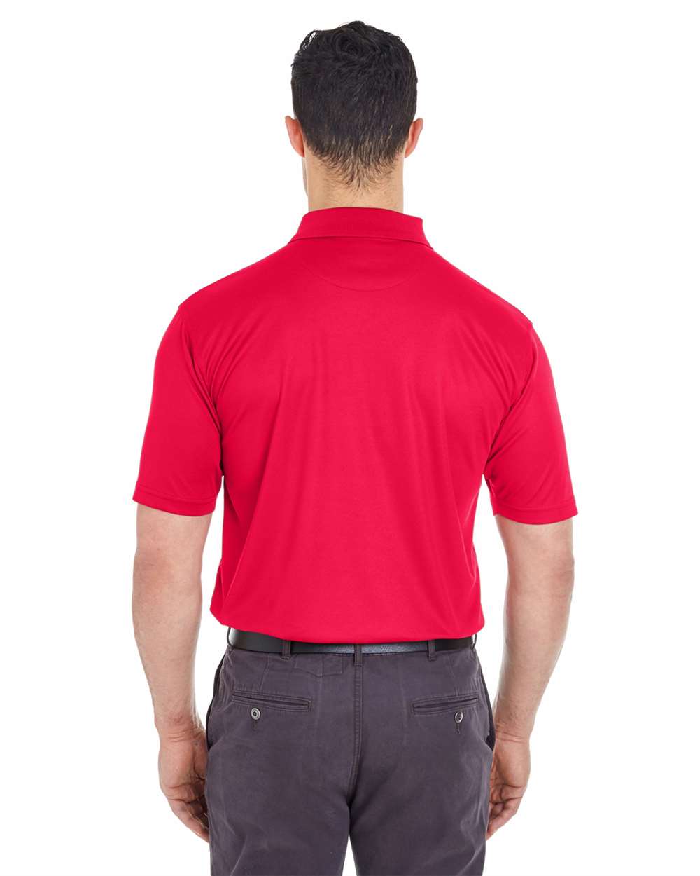 Men's Tall Cool & Dry Mesh Piqué Polo - OnModelBack - B886E1706 - Red