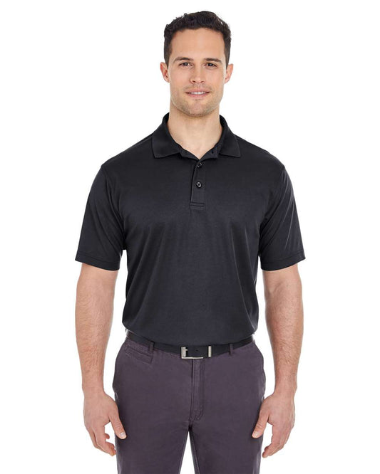 Men's Tall Cool & Dry Mesh Piqué Polo - OnModelFront - B886E1506 - Black