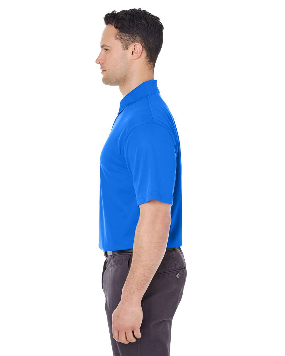 Men's Tall Cool & Dry Mesh Piqué Polo - OnModelSide - B886E1756 - Royal