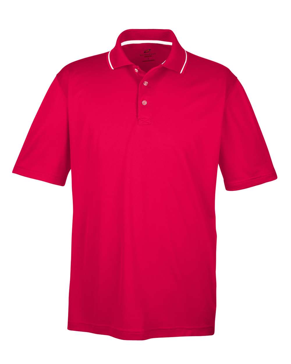 Men's Cool & Dry Sport Two-Tone Polo - Front - B901E1123 - Red/ White