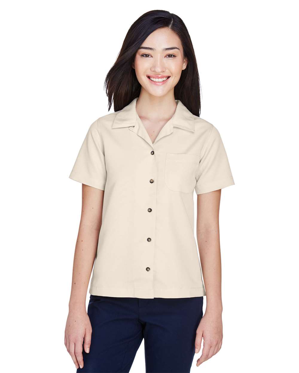 Women's Cabana Breeze Camp Shirt - OnModelFront - B953E1242 - Stone