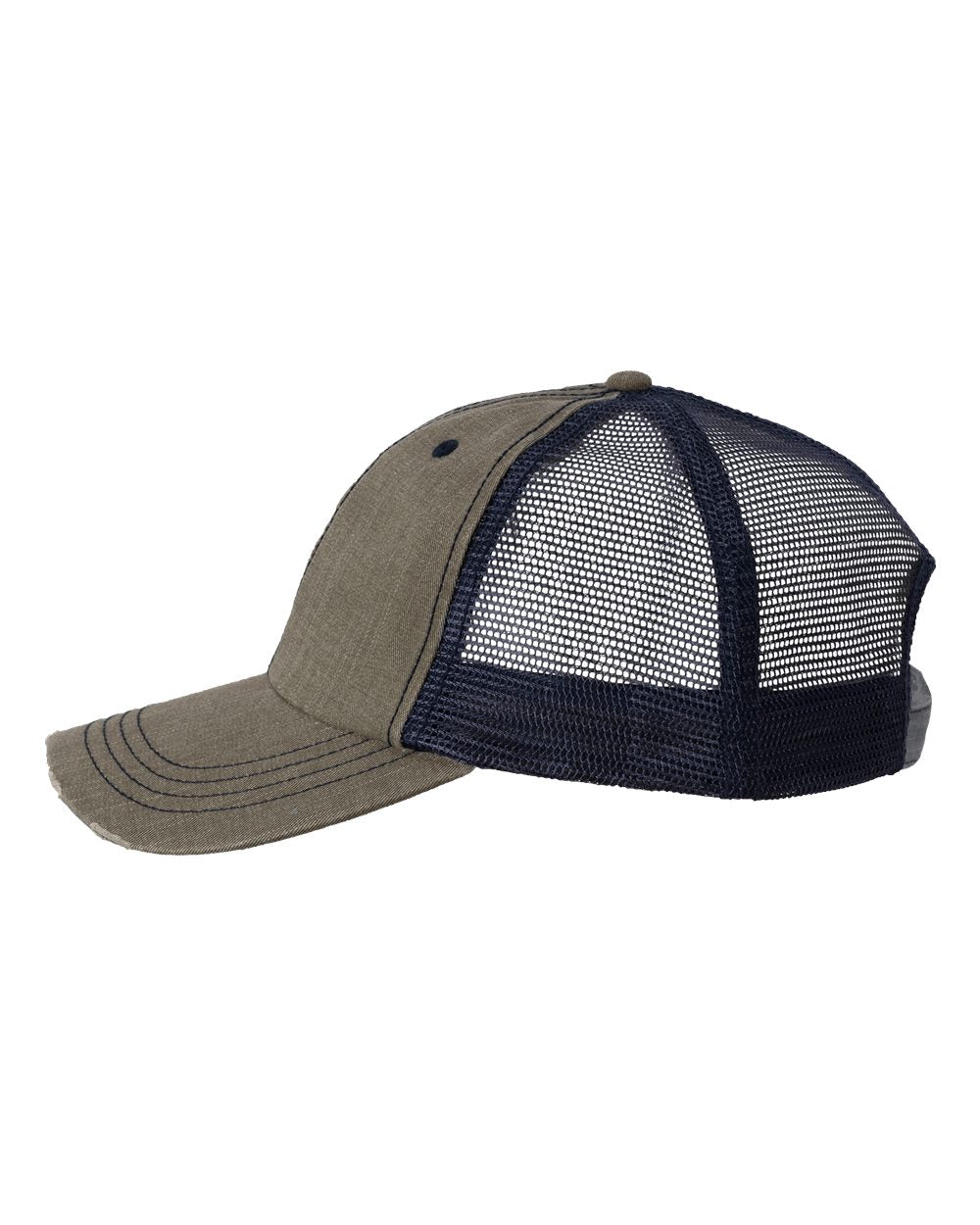 Contrast Stitch Cap - DirectSide - B30795540 - Olive Green/ Navy