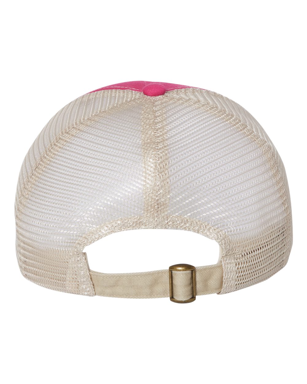 Contrast-Stitch Mesh-Back Cap - Back - B82695300 - Pink/ Stone