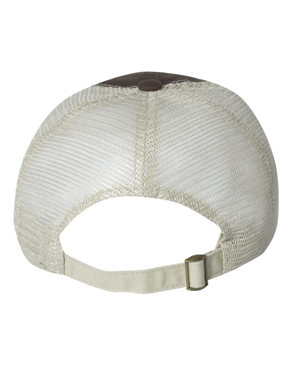Contrast-Stitch Mesh-Back Cap - Back - B82695550 - Brown/ Stone