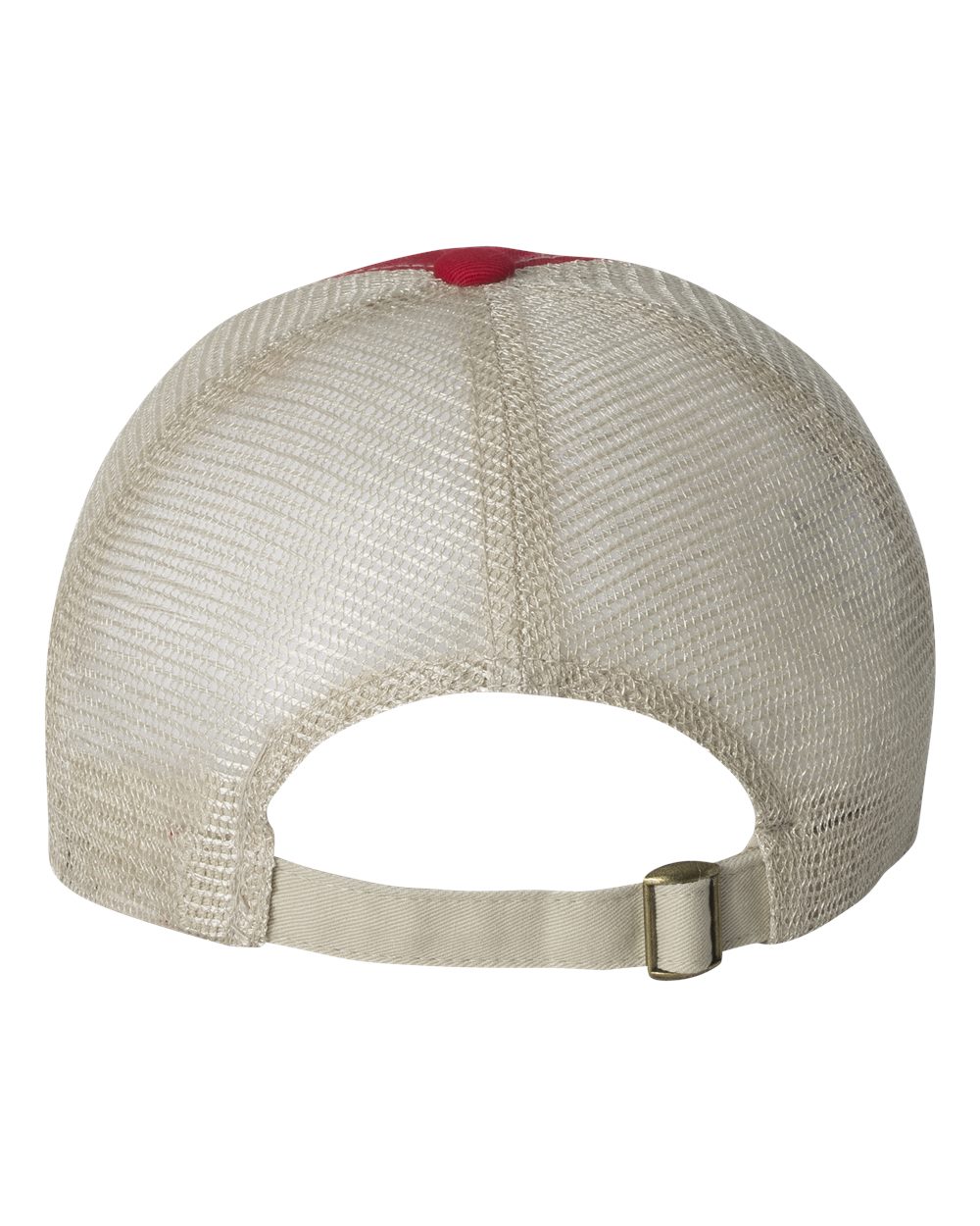 Contrast-Stitch Mesh-Back Cap - Back - B82695700 - Red/ Stone