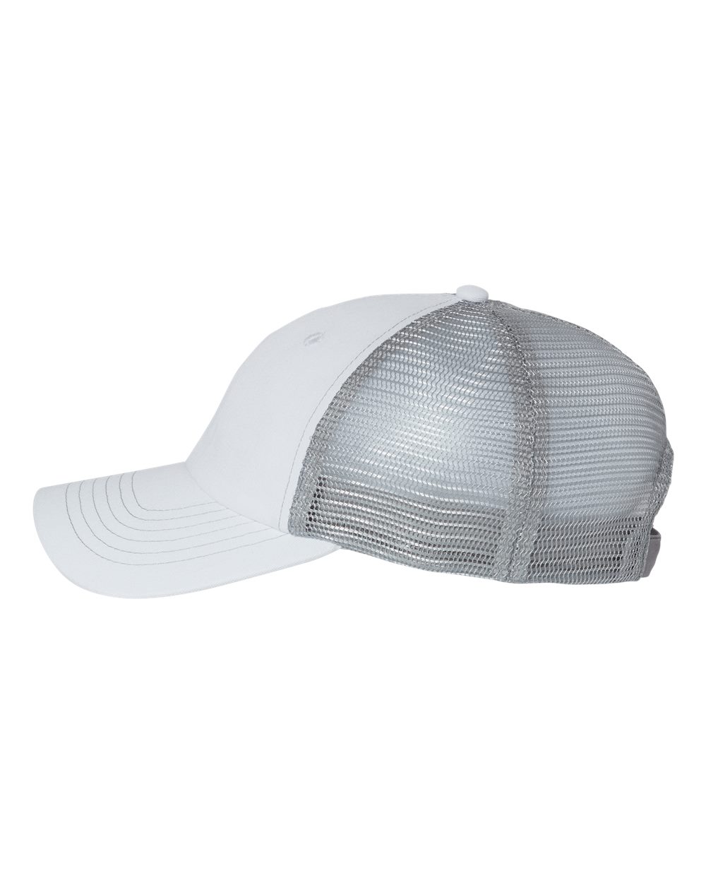 Contrast-Stitch Mesh-Back Cap - DirectSide - B82695010 - White/ Grey
