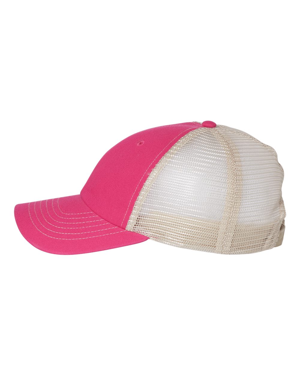 Contrast-Stitch Mesh-Back Cap - DirectSide - B82695300 - Pink/ Stone