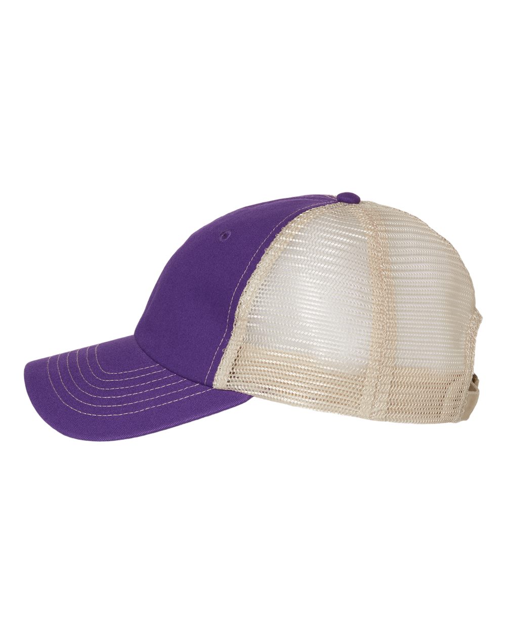 Contrast-Stitch Mesh-Back Cap - DirectSide - B82695670 - Purple/ Stone