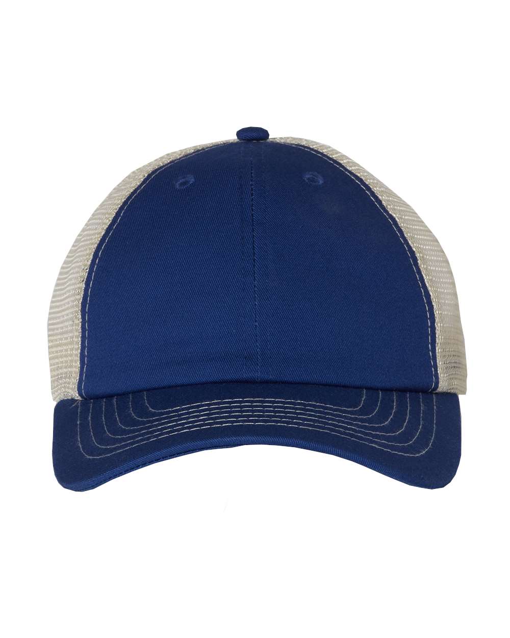 Contrast-Stitch Mesh-Back Cap - Front - B82695750 - Royal/ Stone