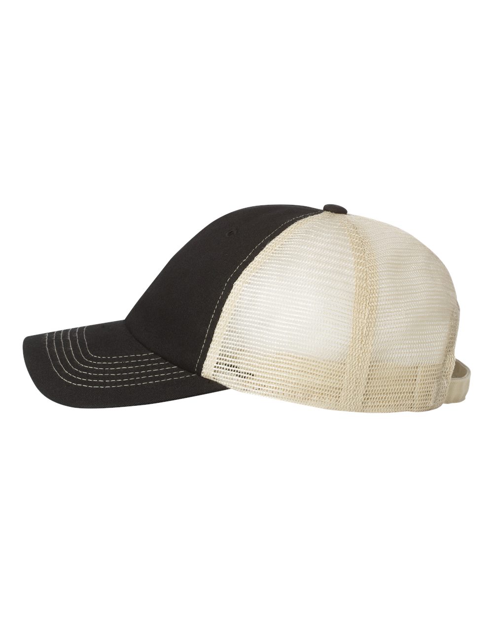 Contrast-Stitch Mesh-Back Cap - Side - B82695500 - Black/ Stone
