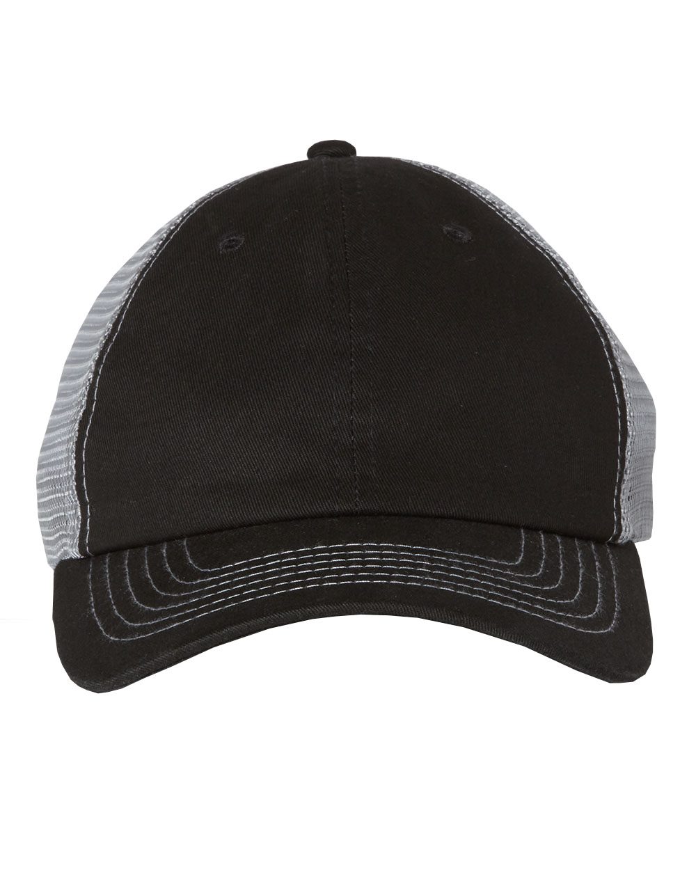 Contrast-Stitch Mesh-Back Cap - styleImage