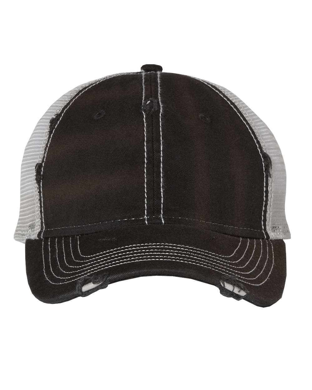 Bounty Dirty-Washed Mesh-Back Cap - Front - B80995500 - Black/ Silver