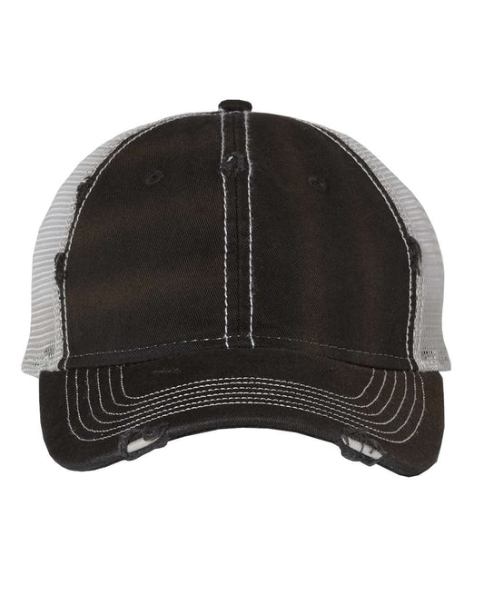 Bounty Dirty-Washed Mesh-Back Cap - Front - B80995500 - Black/ Silver