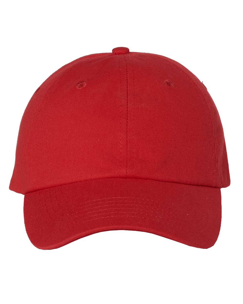 Bio-Washed Chino Twill Cap - Front - B62895700 - Red