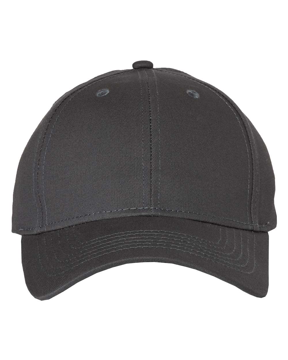 Youth Small Fit Cotton Twill Cap - Front - B38995090 - Dark Grey