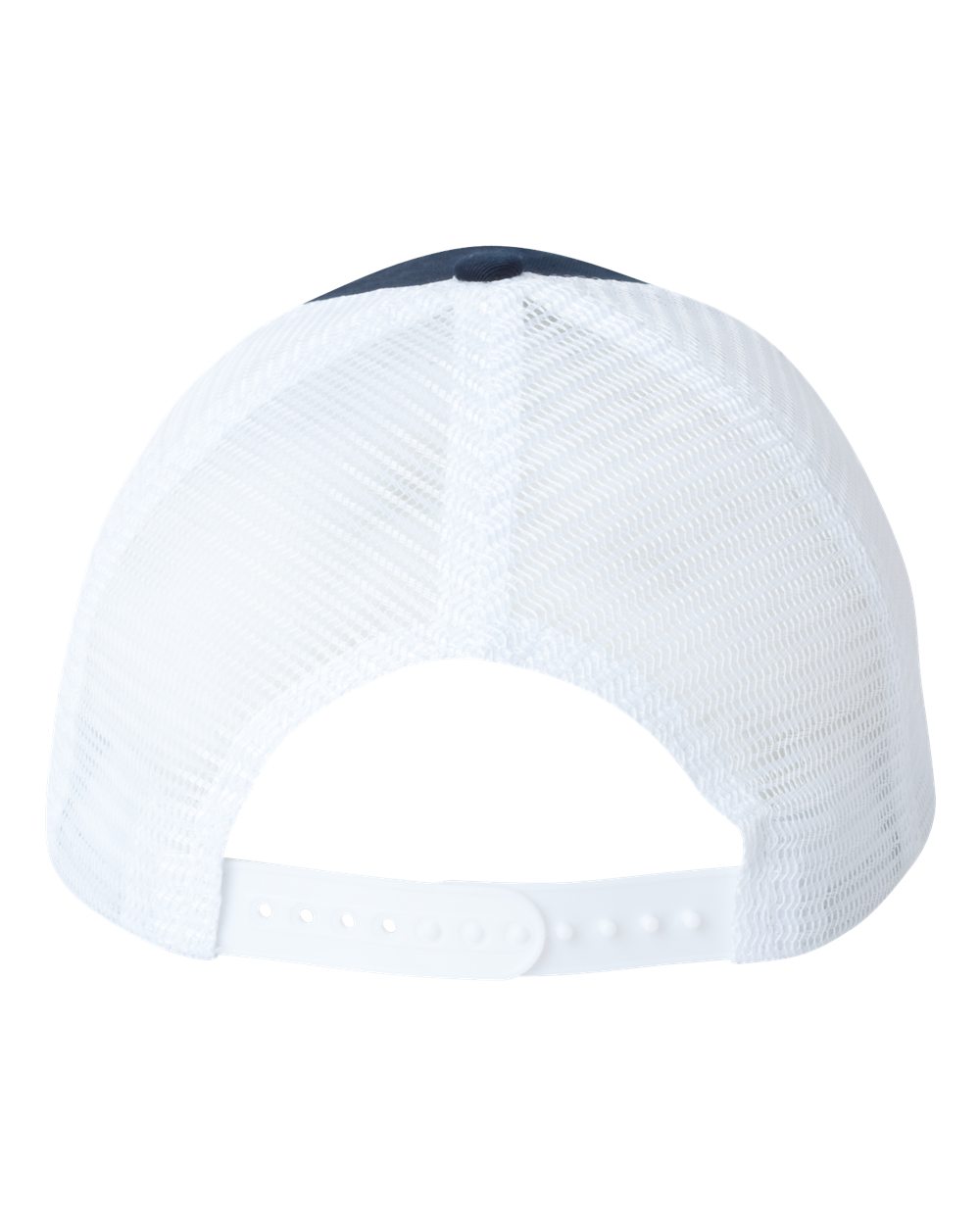 Mesh-Back Twill Trucker Cap - Back - B24995030 - Navy/ White