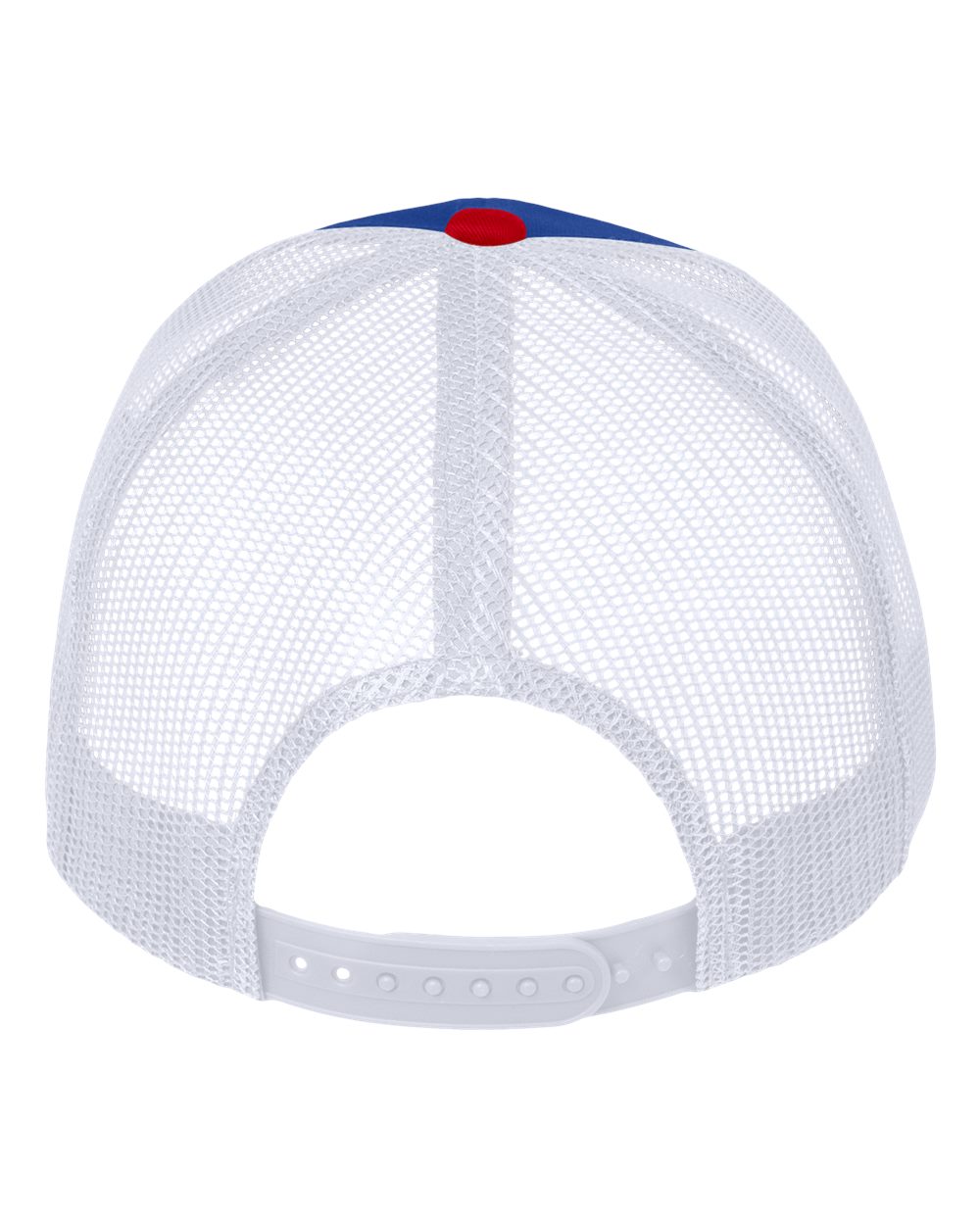 Mesh-Back Twill Trucker Cap - Back - B24995750 - Royal/ White/ Red