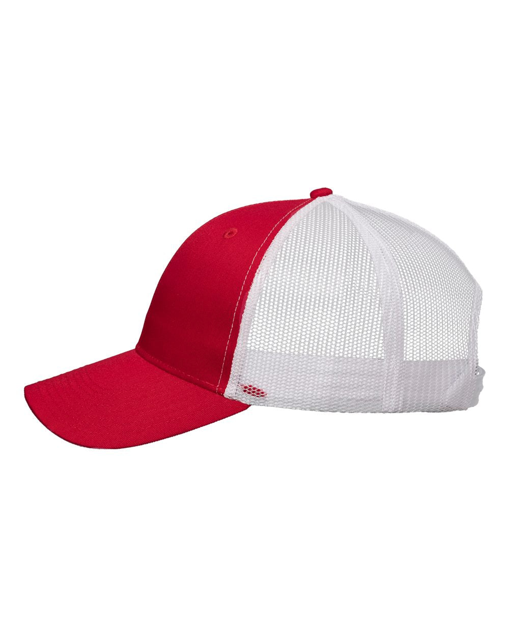 Mesh-Back Twill Trucker Cap - DirectSide - B24995010 - Red/ White