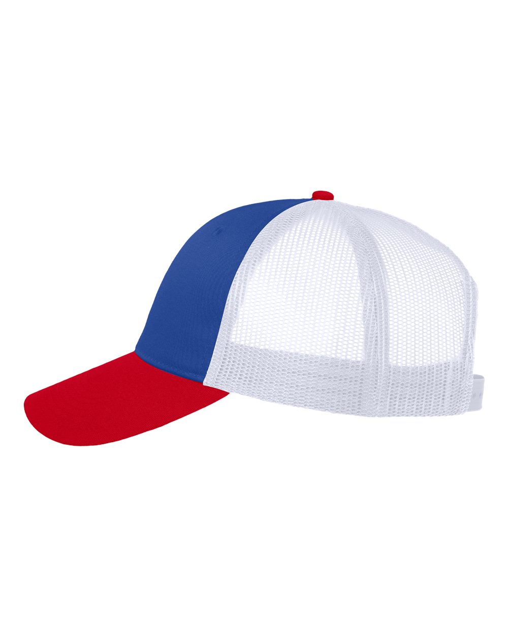 Mesh-Back Twill Trucker Cap - DirectSide - B24995750 - Royal/ White/ Red