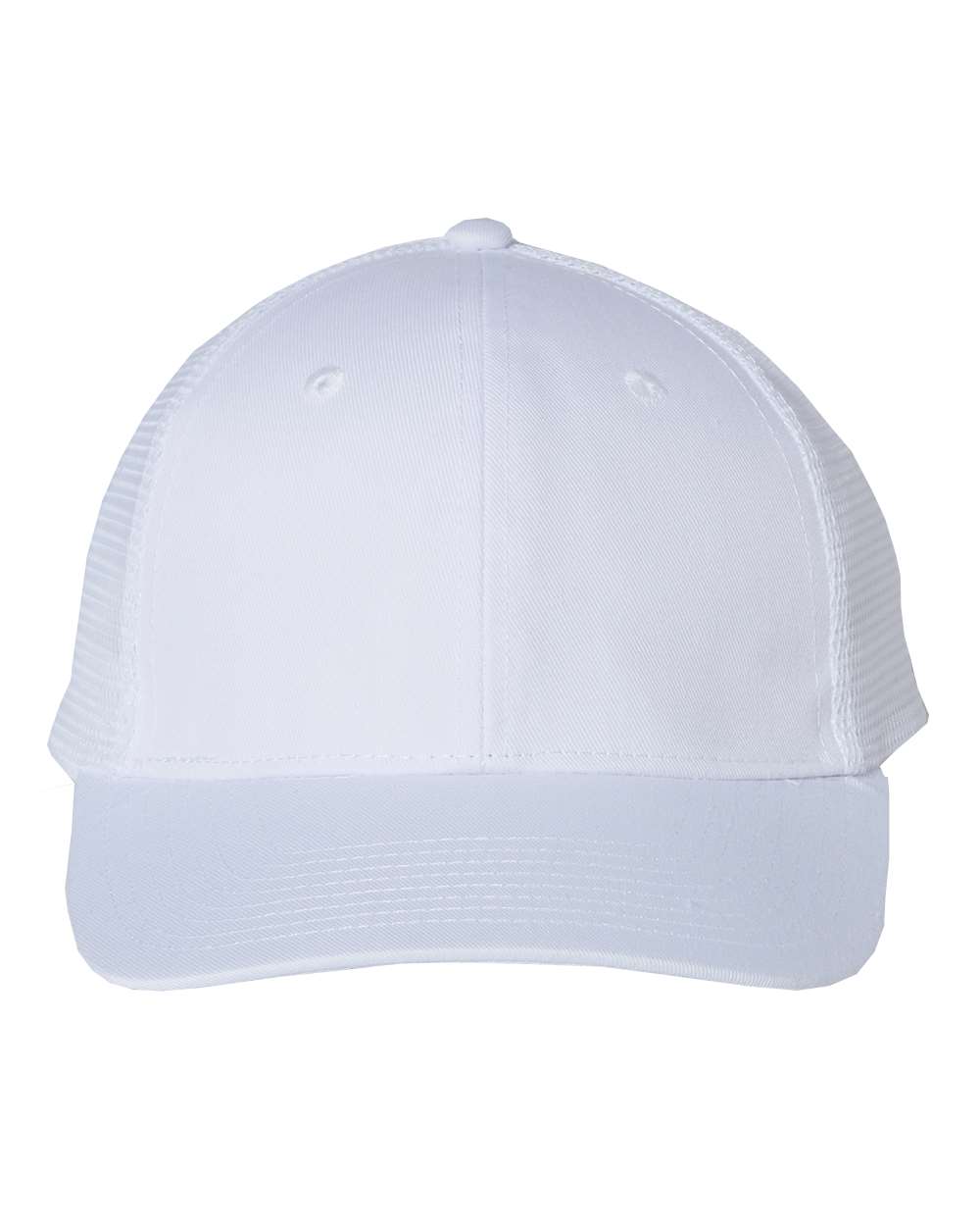 Mesh-Back Twill Trucker Cap - Front - B24995000 - White