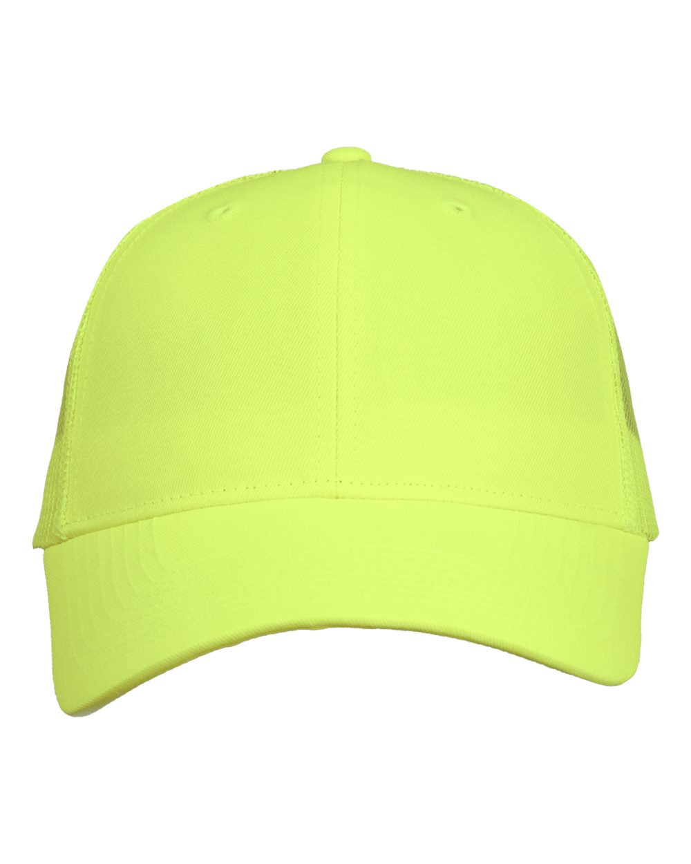 Mesh-Back Twill Trucker Cap - Front - B24995400 - Neon Yellow