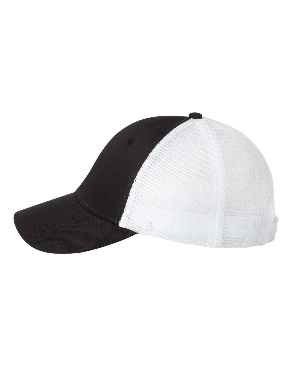 Mesh-Back Twill Trucker Cap - Side - B24995020 - Black/ White