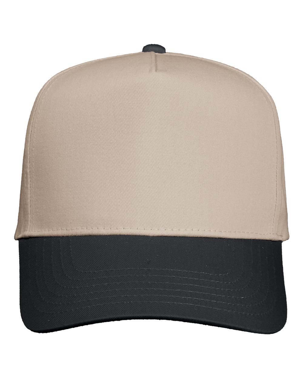 Five-Panel Twill Cap - Front - B27795200 - Khaki/ Black