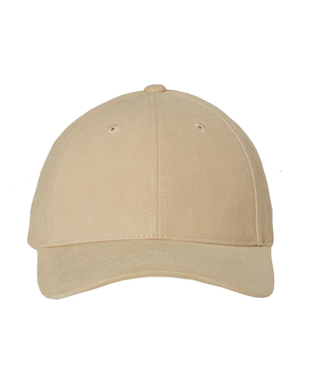 Heavy Brushed Twill Structured Cap - Front - B28895770 - Khaki