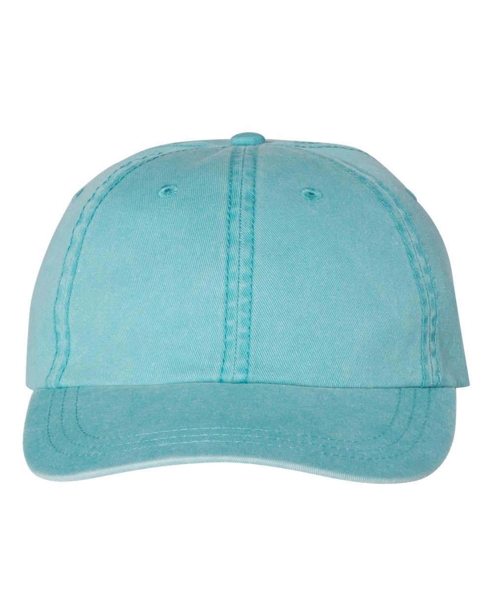 Pigment-Dyed Cap - Front - B49995050 - Aqua