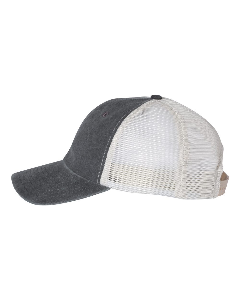 Pigment-Dyed Trucker Cap - DirectSide - B50295500 - Black/ Stone
