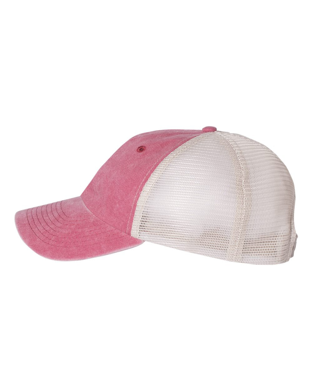 Pigment-Dyed Trucker Cap - DirectSide - B50295520 - Cardinal/ Stone