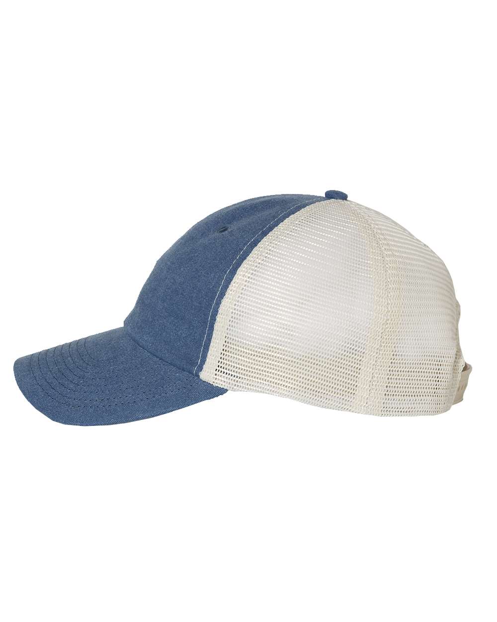 Pigment-Dyed Trucker Cap - DirectSide - B50295750 - Royal/ Stone