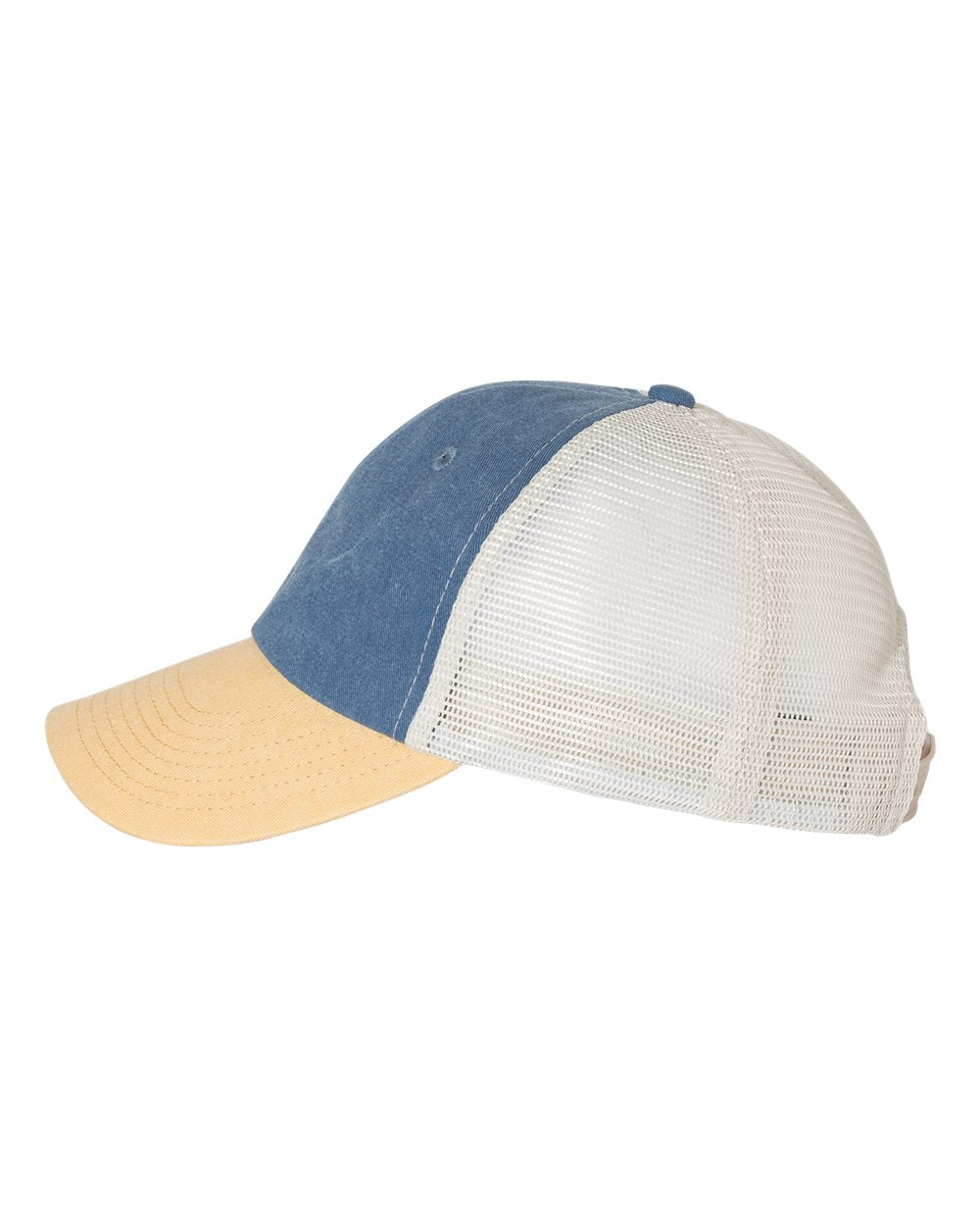 Pigment-Dyed Trucker Cap - DirectSide - B50295850 - Royal/ Mustard/ Stone